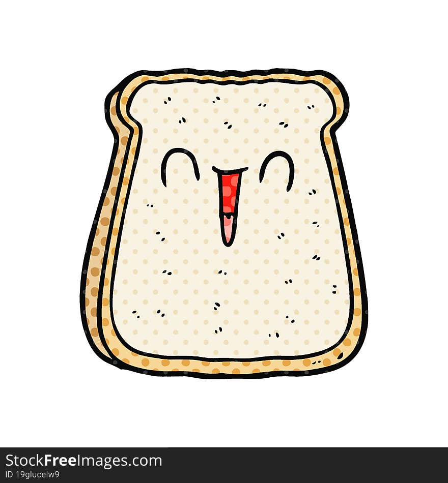 cartoon slice of bread. cartoon slice of bread