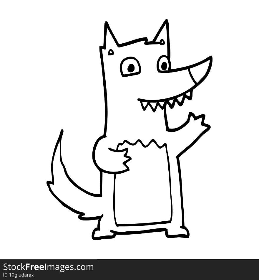 cartoon wolf