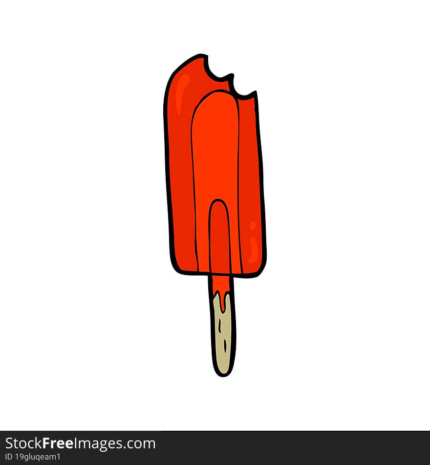 cartoon ice lolly