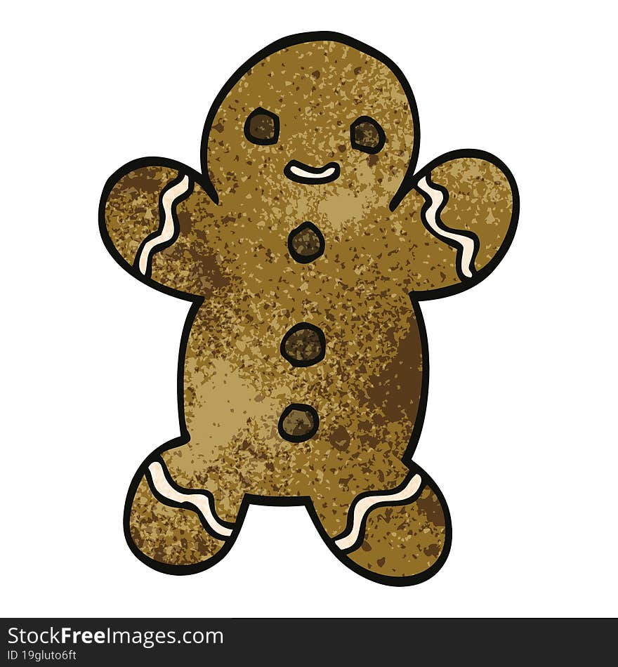 cartoon doodle gingerbread man