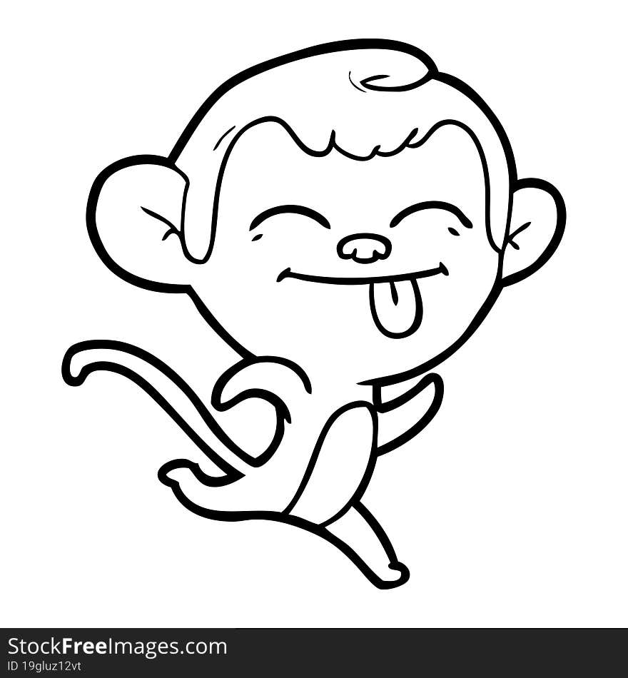 funny cartoon monkey. funny cartoon monkey