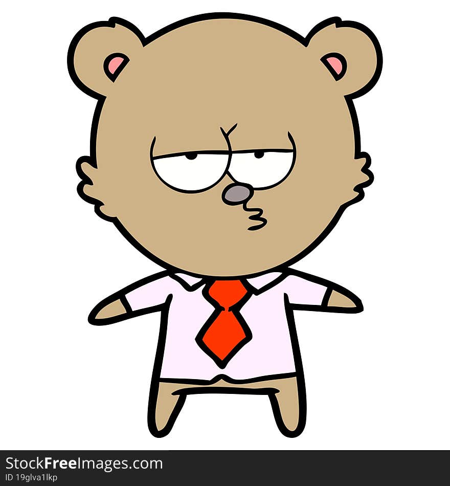 bear boss cartoon. bear boss cartoon