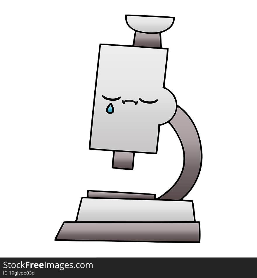 gradient shaded cartoon microscope