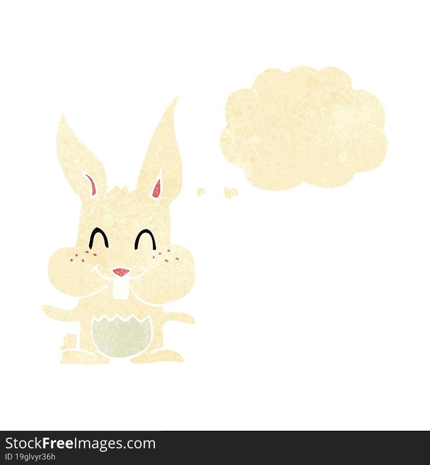 Cartoon Rabbit With Thought Bubble