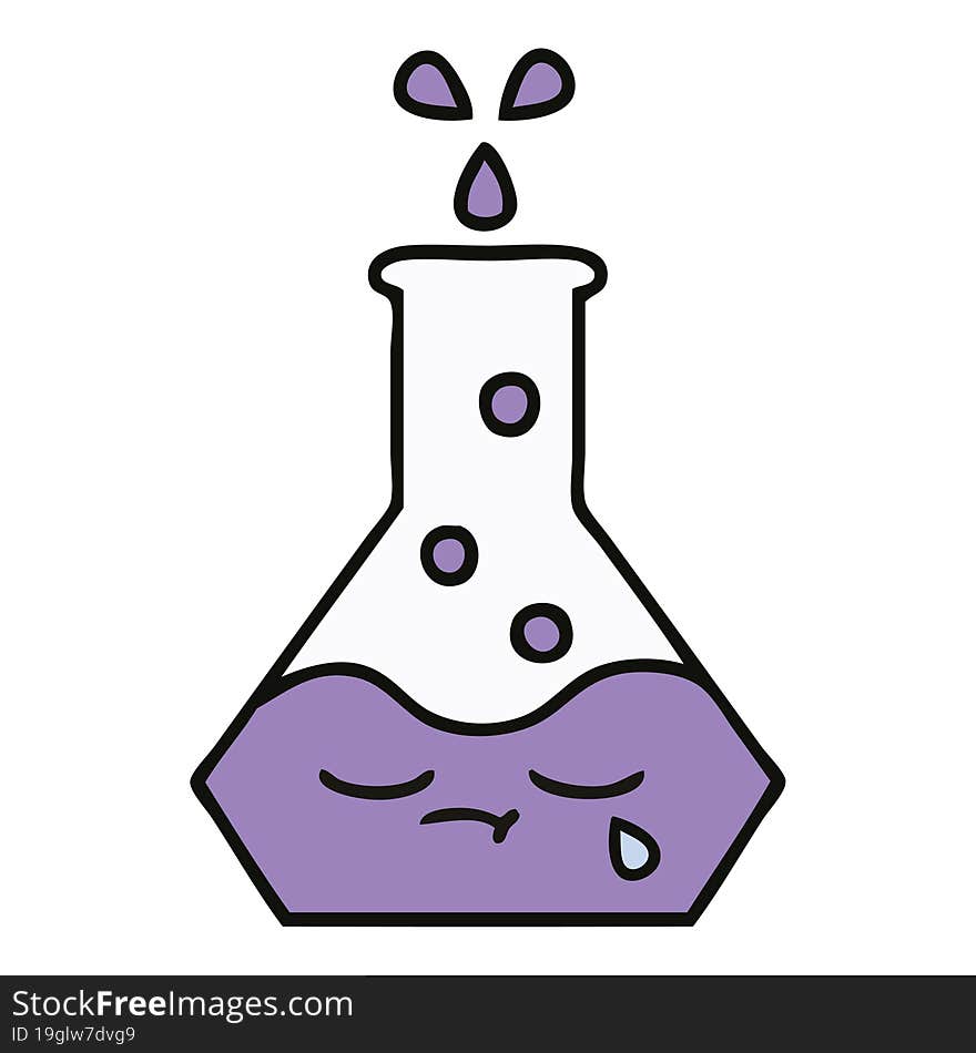 cute cartoon science beaker