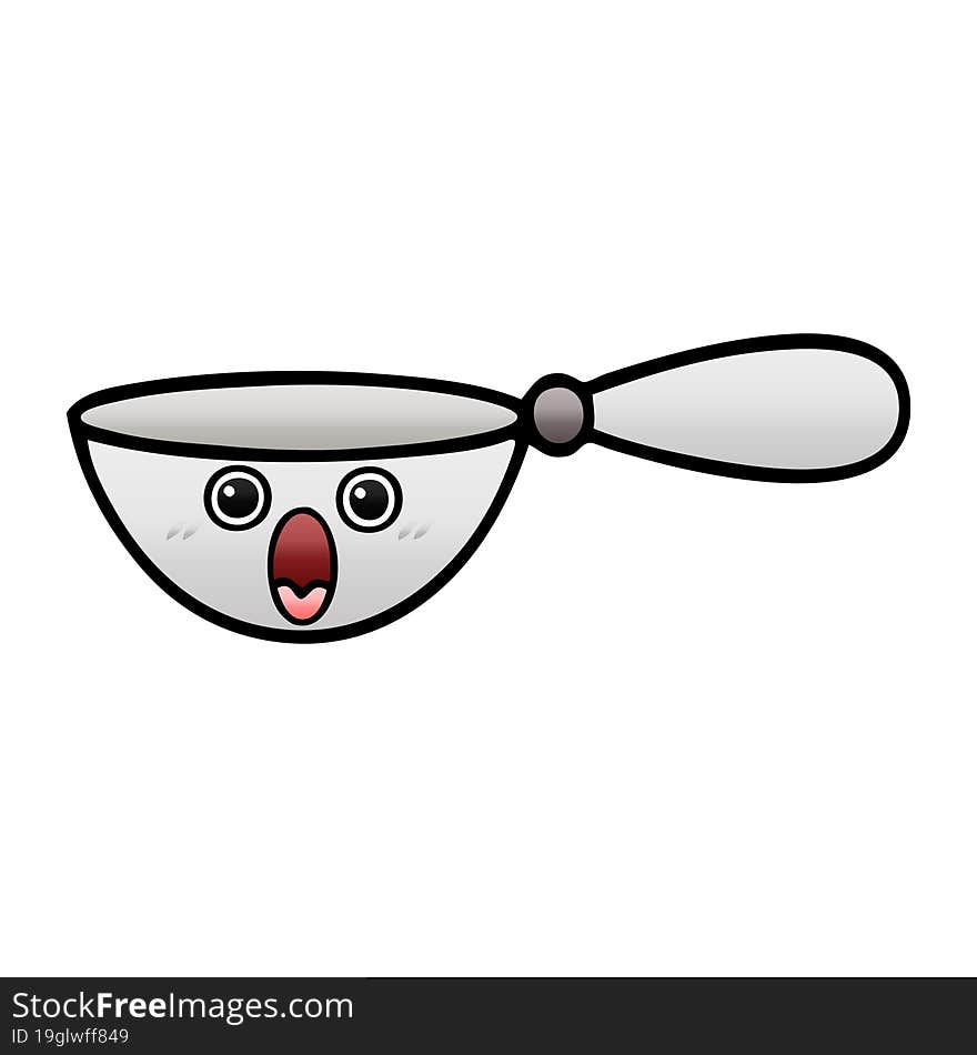 Gradient Shaded Cartoon Measuring Spoon