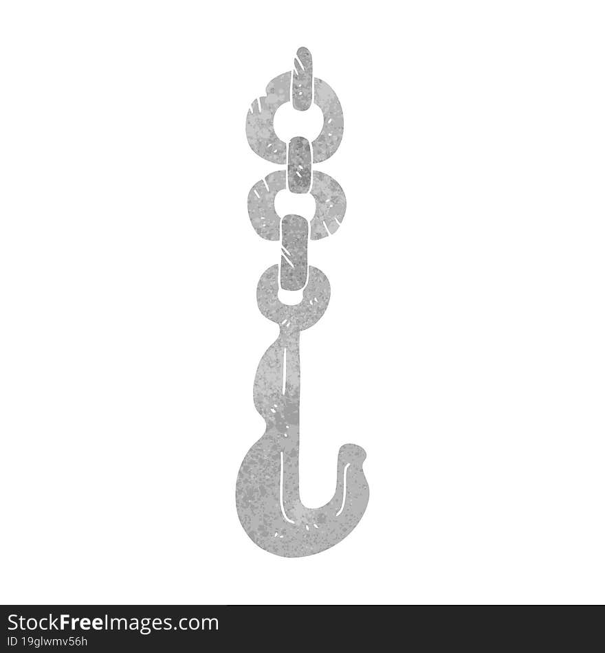 Retro Cartoon Hook And Chain