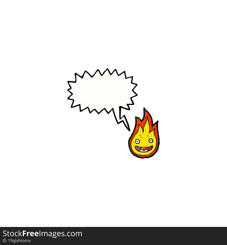 cartoon little flame