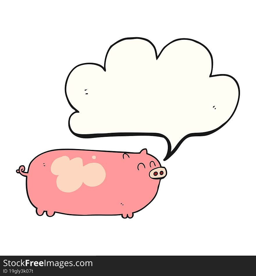 speech bubble cartoon pig