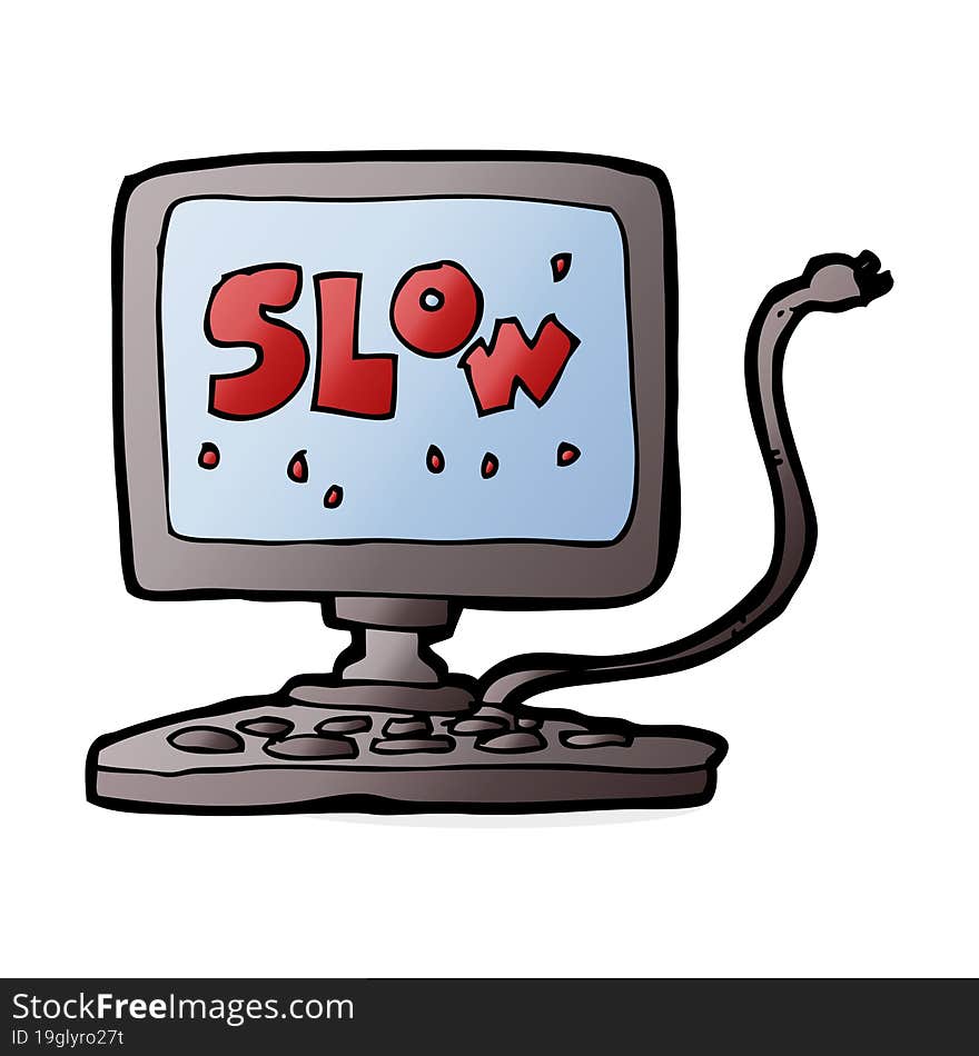 cartoon slow computer