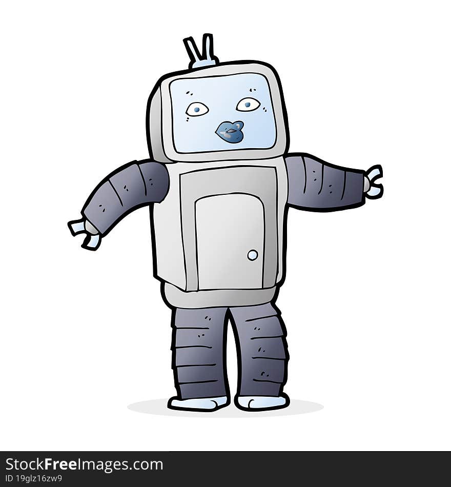 funny cartoon robot