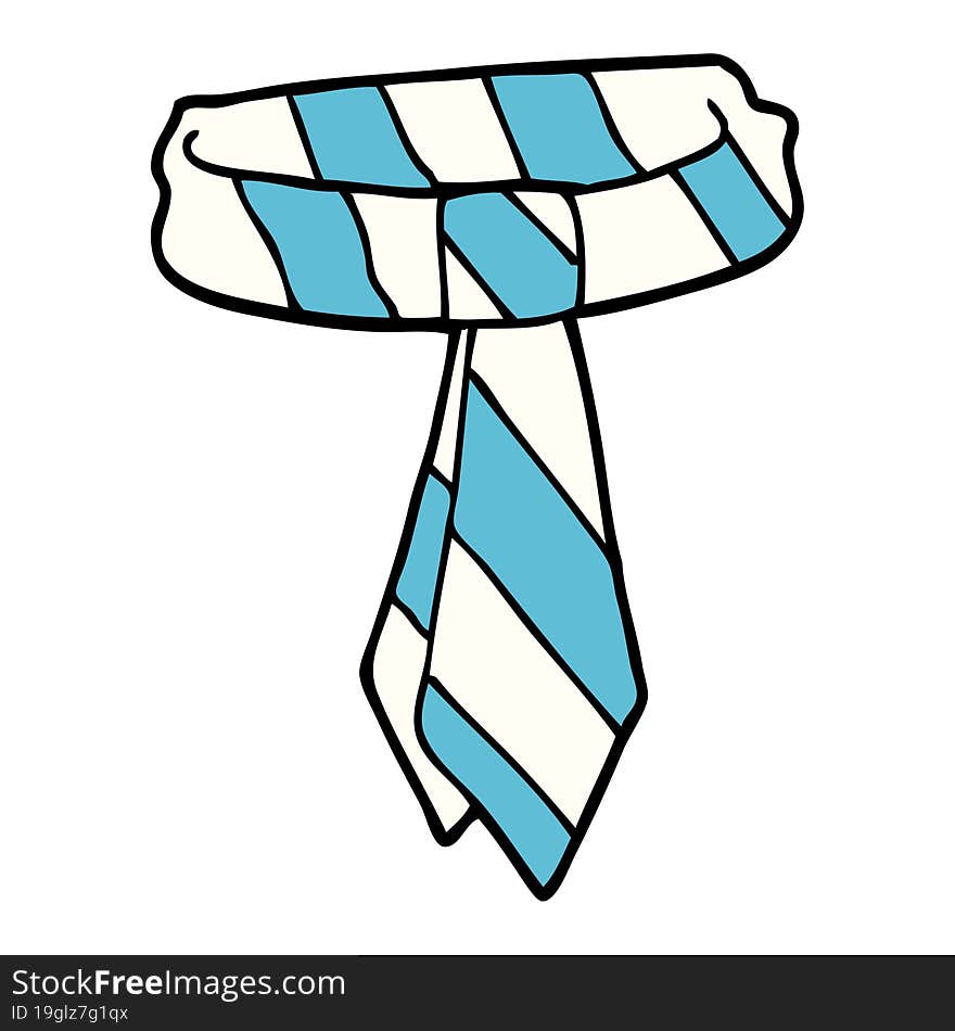 cartoon doodle office tie