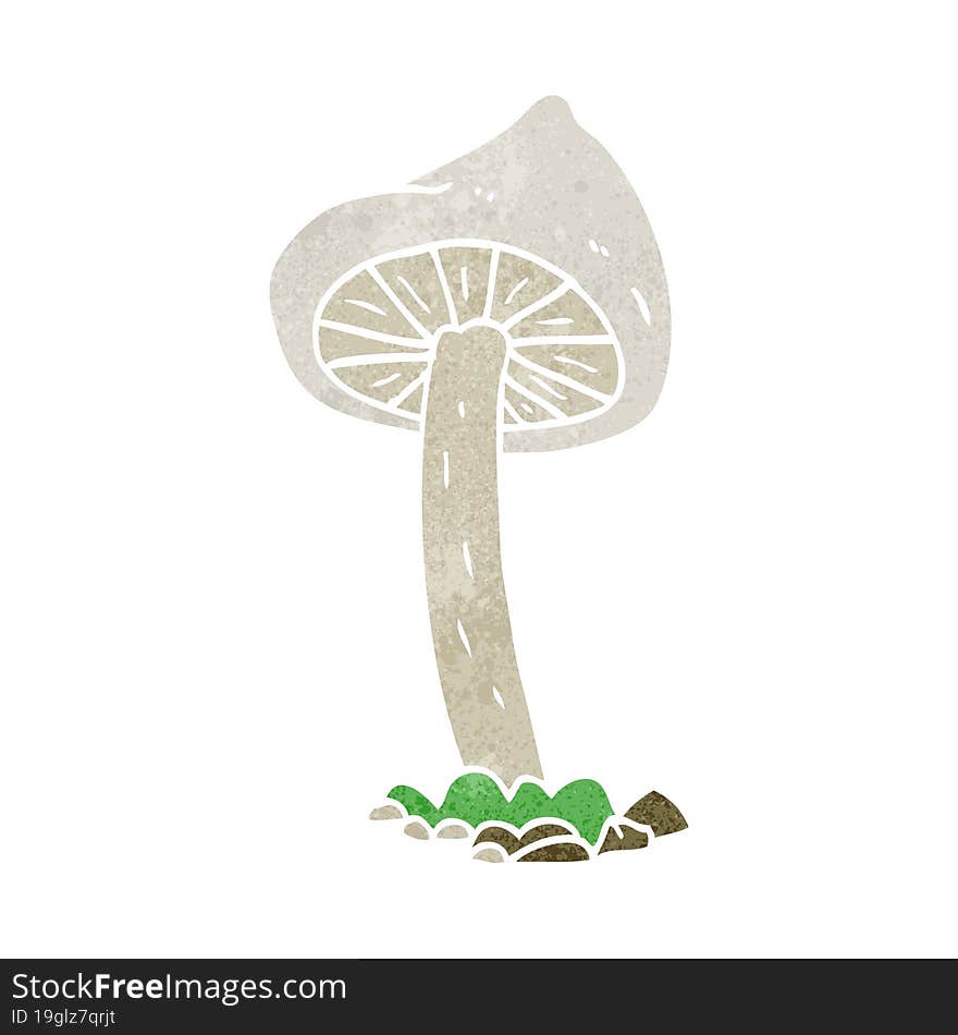 retro cartoon mushroom