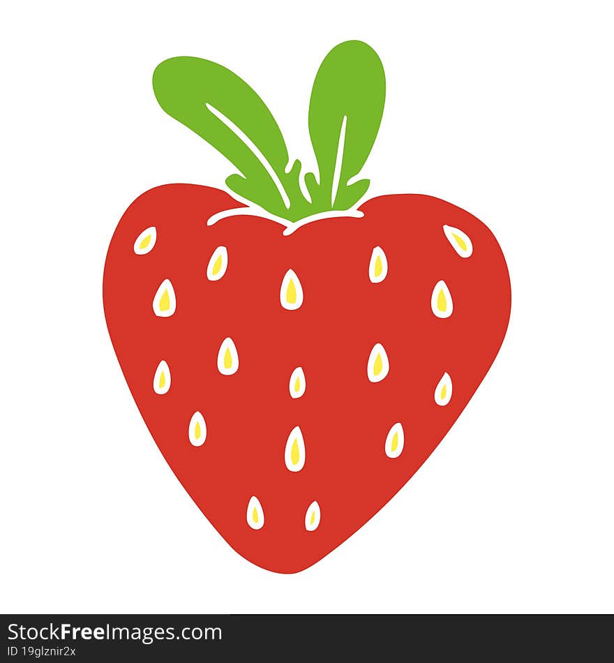 cartoon doodle of a fresh strawberry