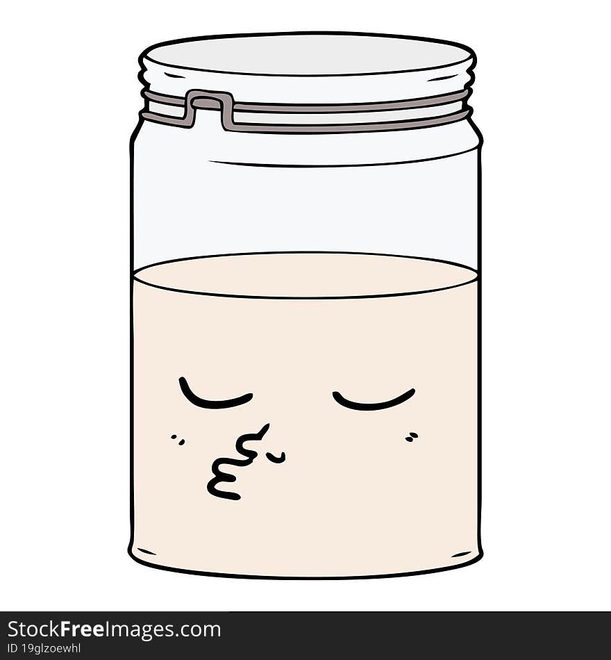 cartoon glass jar. cartoon glass jar