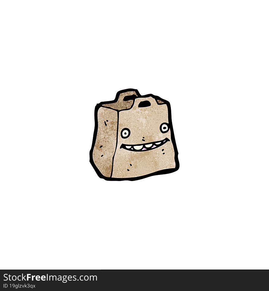 Paper Bag Cartoon Character