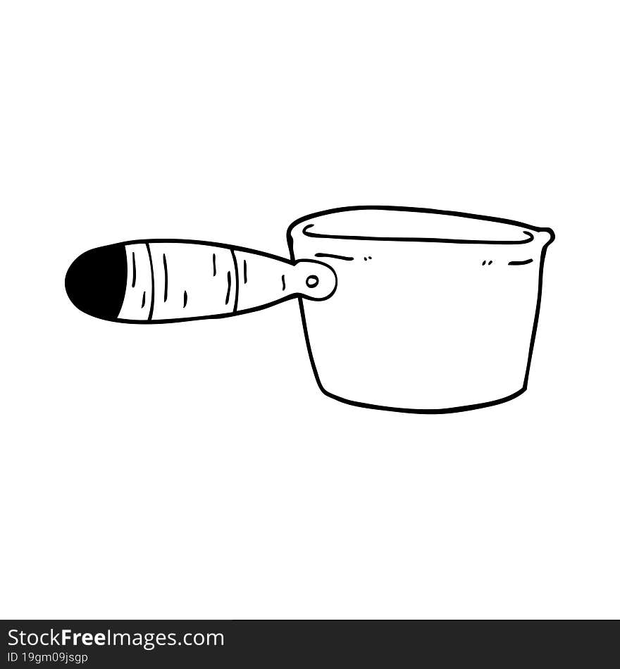 Line Drawing Cartoon Cooking Pan