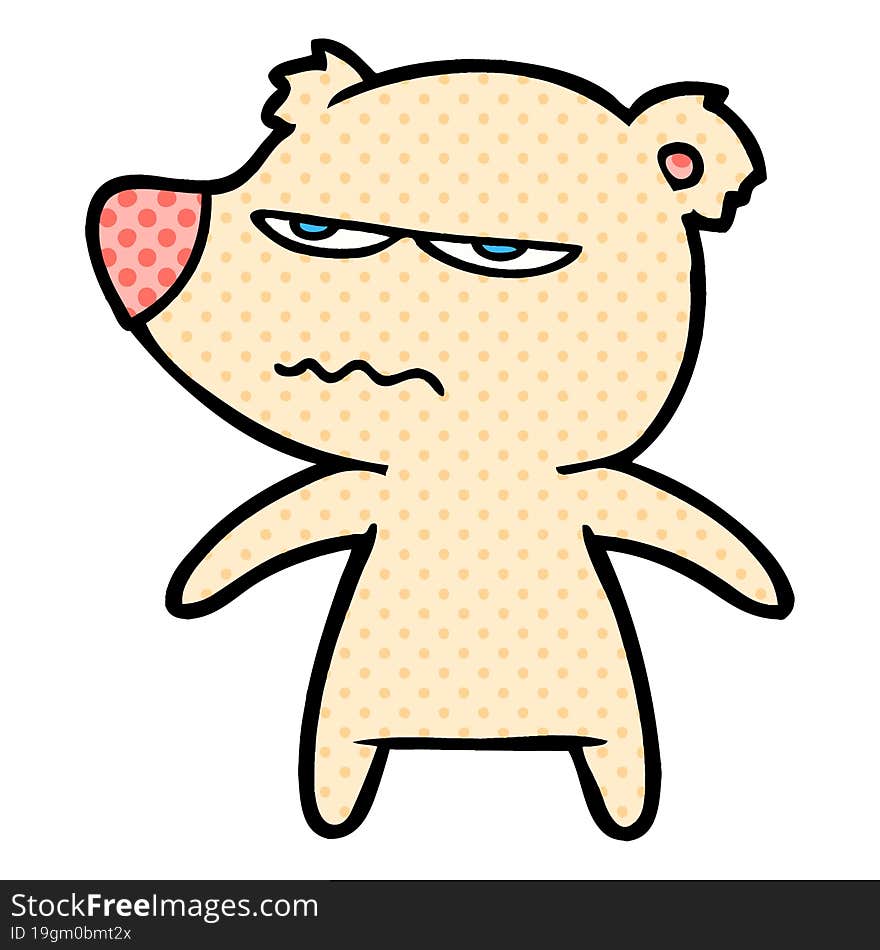 angry bear cartoon. angry bear cartoon