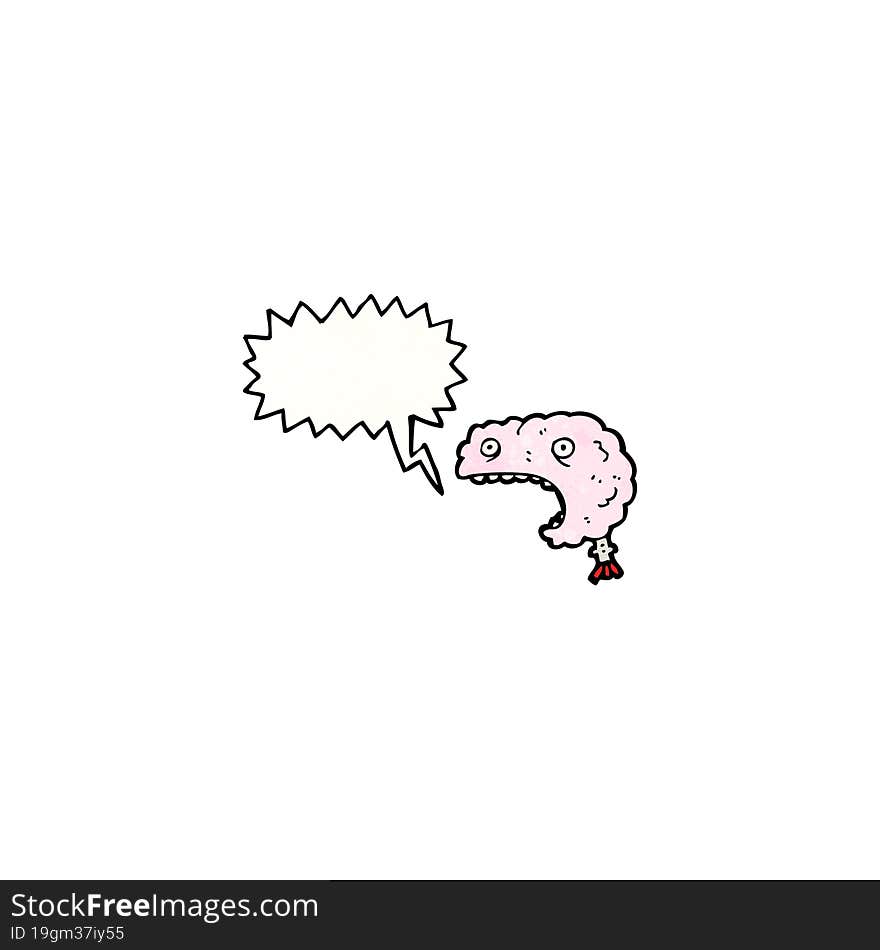 shouting brain cartoon