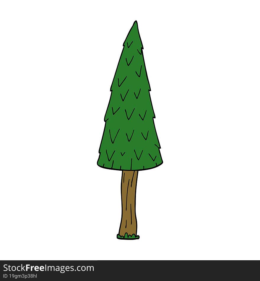 cartoon doodle christmas tree