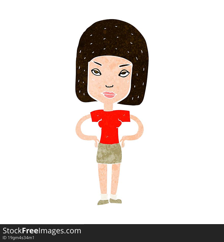 Cartoon Annoyed Woman