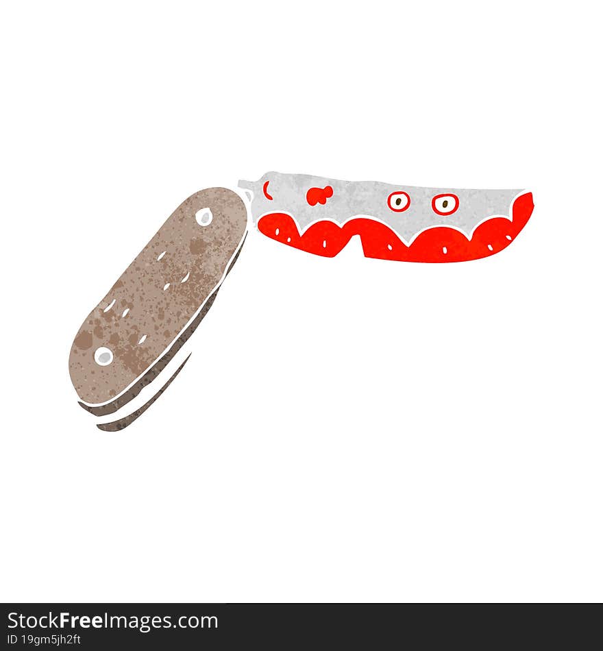 Cartoon Bloody Folding Knife