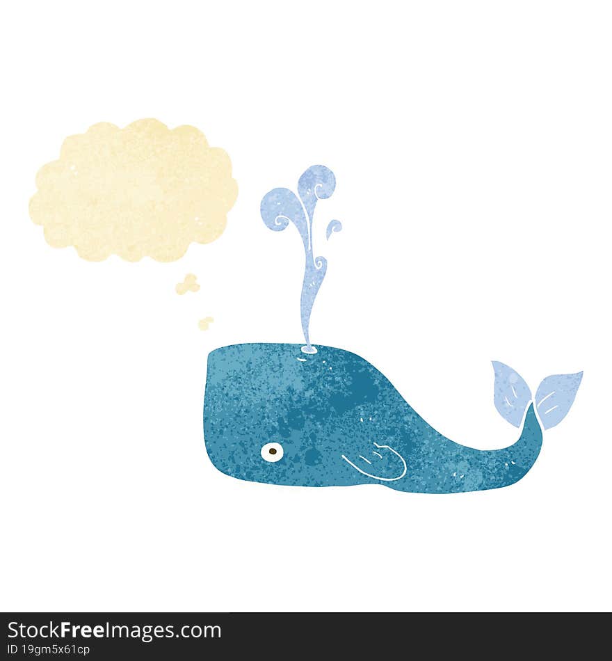 Cartoon Whale With Thought Bubble