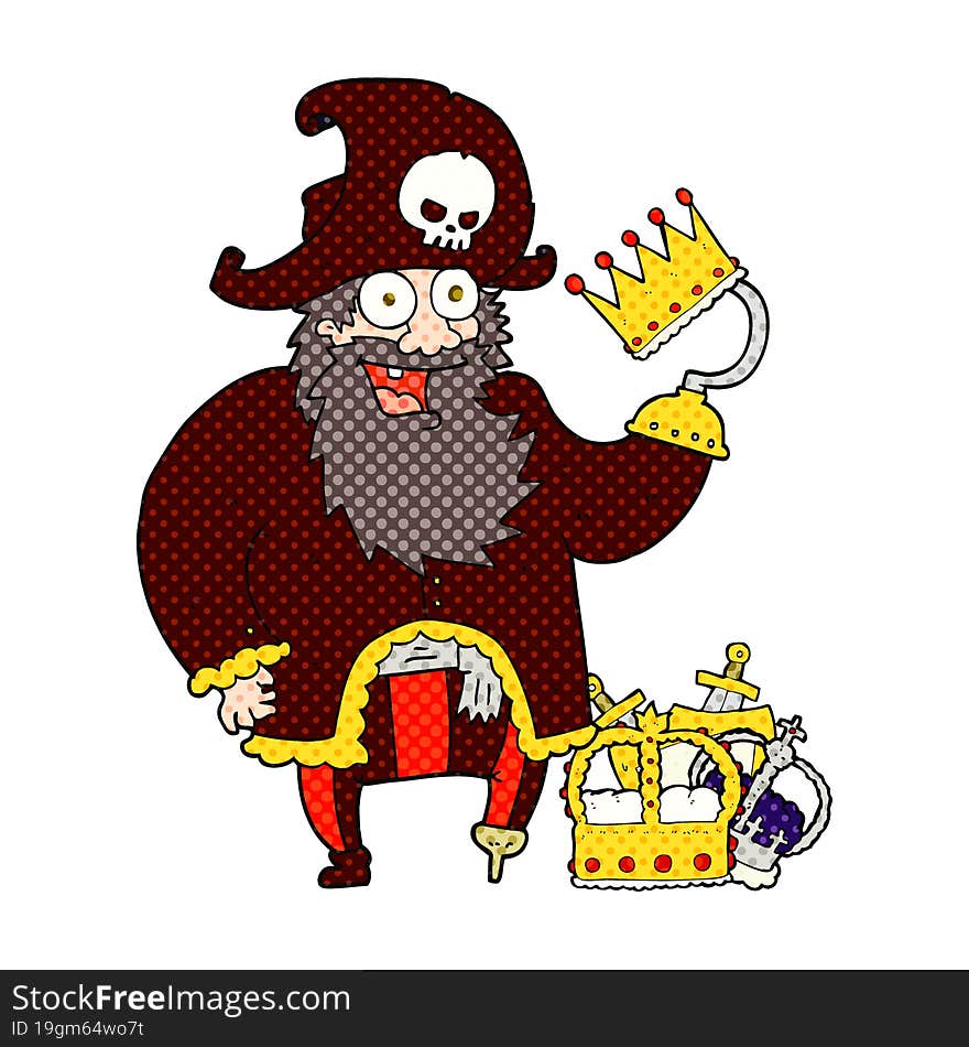 cartoon pirate captain