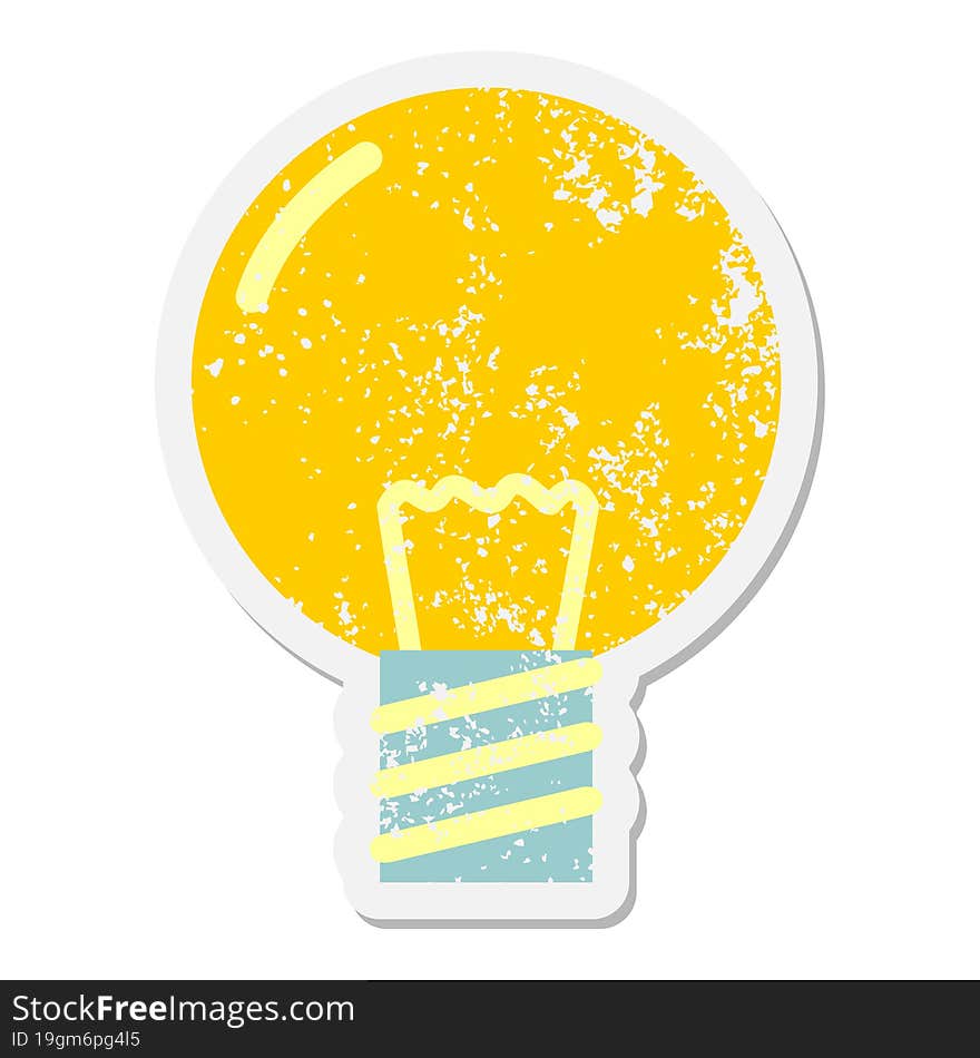 light bulb grunge sticker