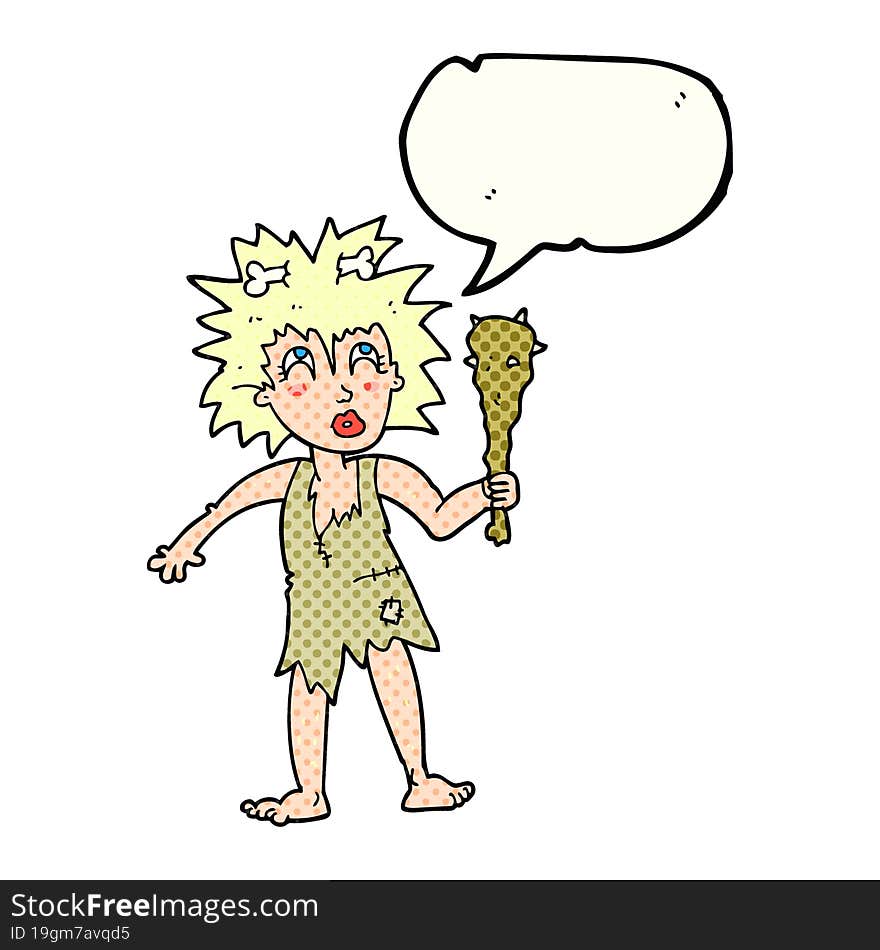 comic book speech bubble cartoon cave woman