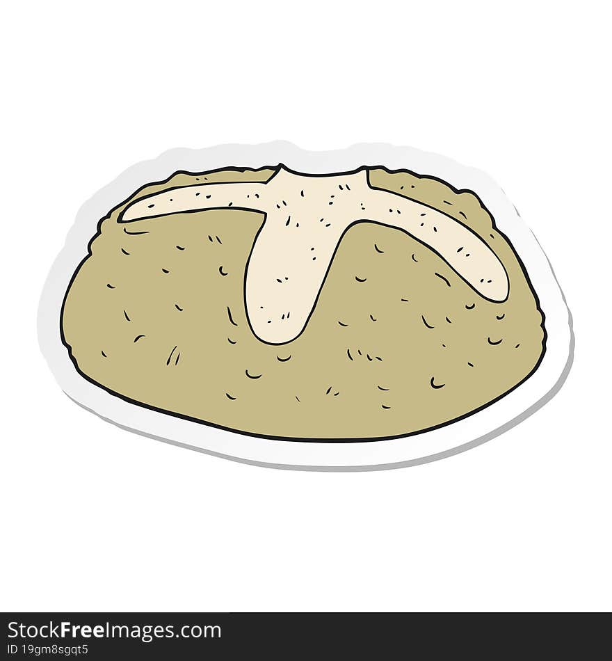 sticker of a cartoon loaf of bread