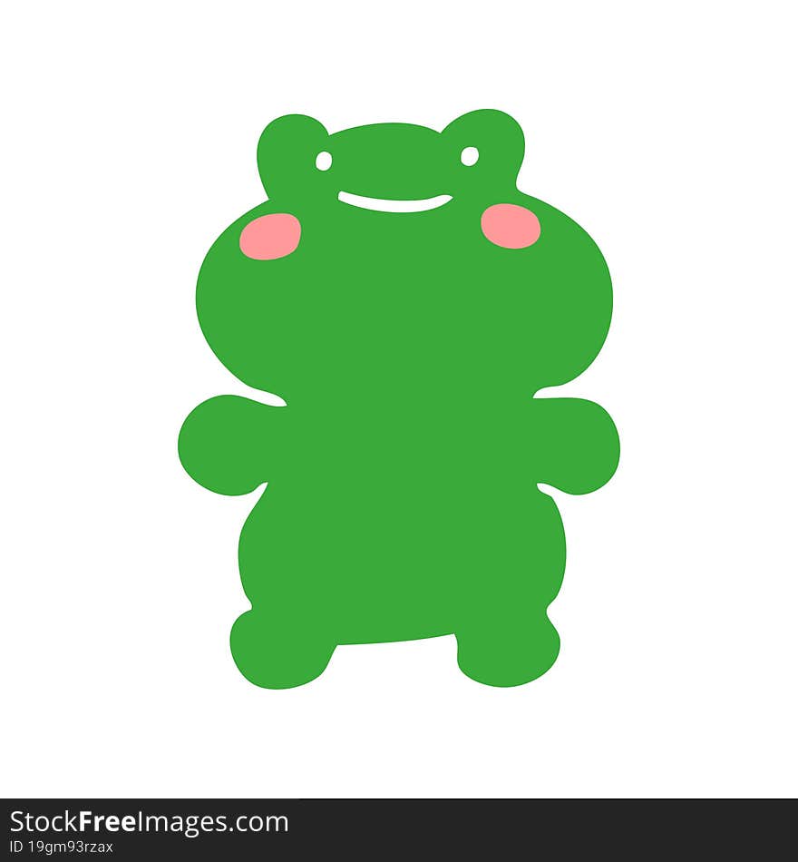 funny cartoon doodle frog