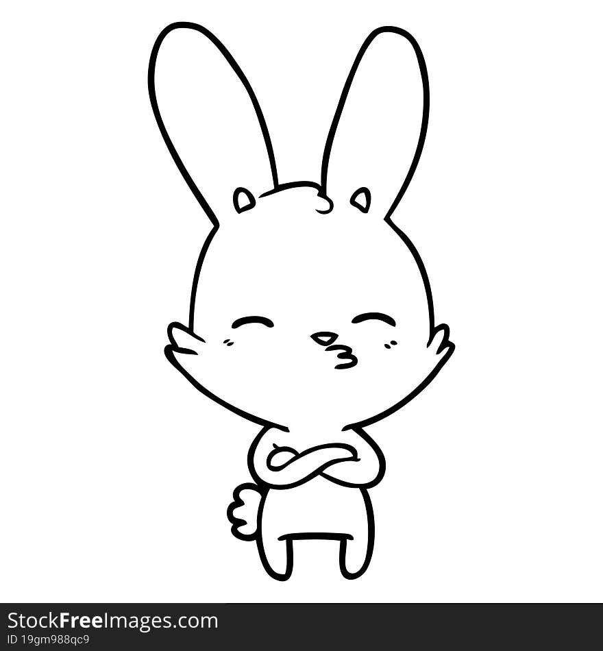 curious bunny cartoon. curious bunny cartoon