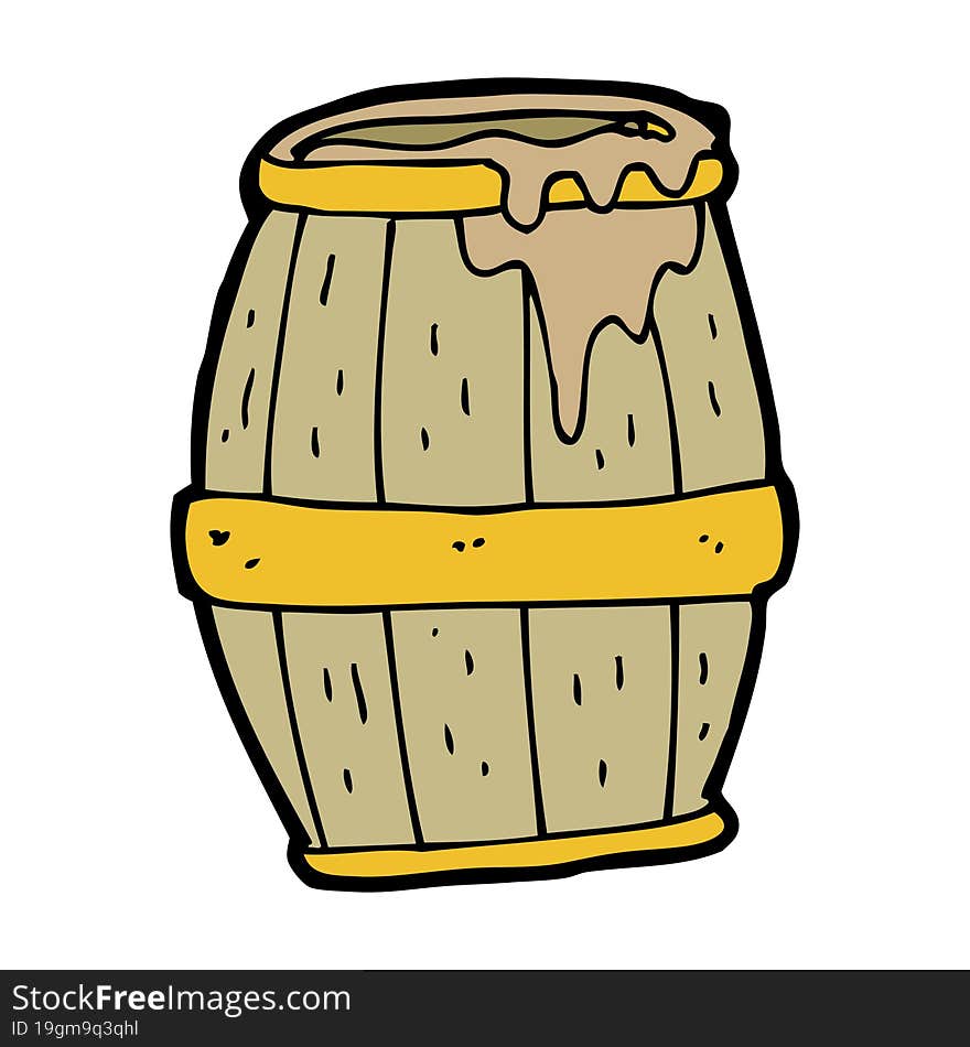 cartoon beer barrel