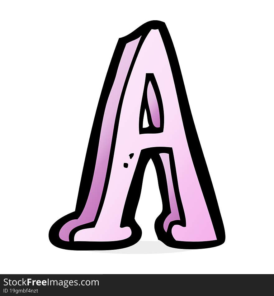 cartoon letter A