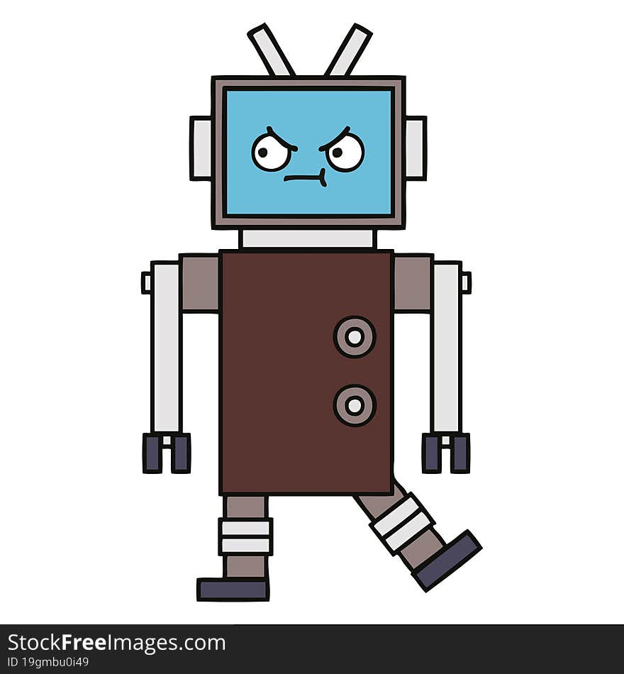 cute cartoon of a robot. cute cartoon of a robot