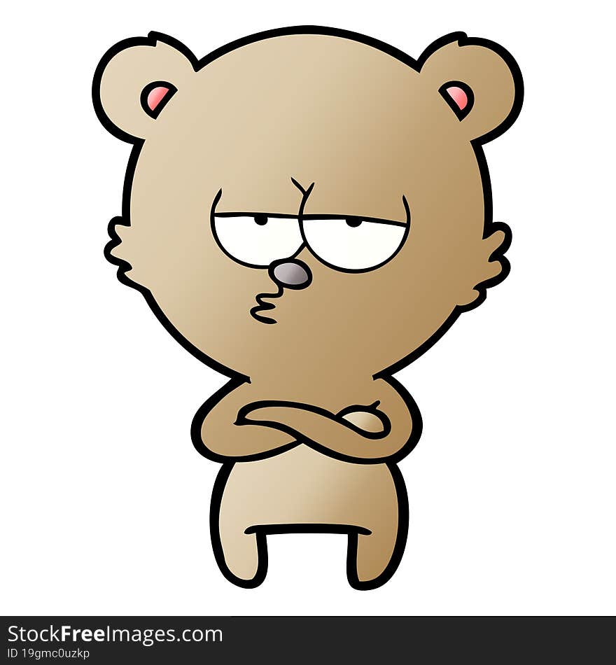 bored bear cartoon. bored bear cartoon