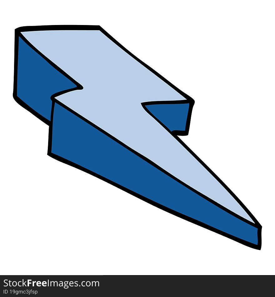 cartoon doodle decorative lightning bolt