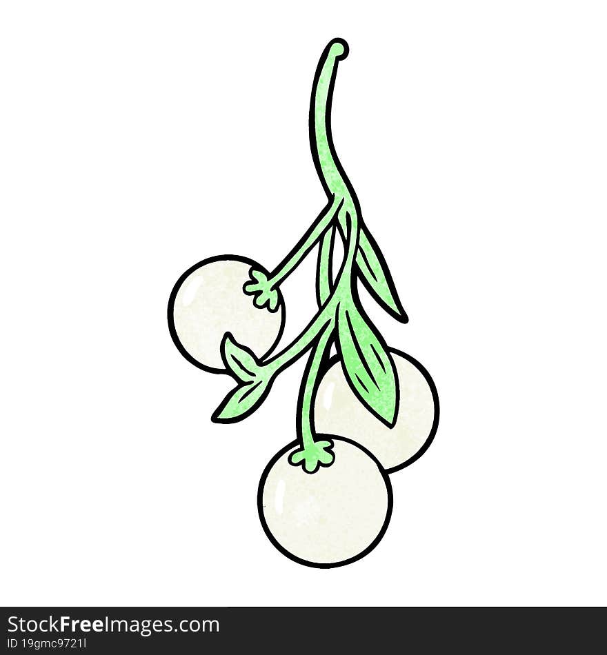 cartoon mistletoe. cartoon mistletoe