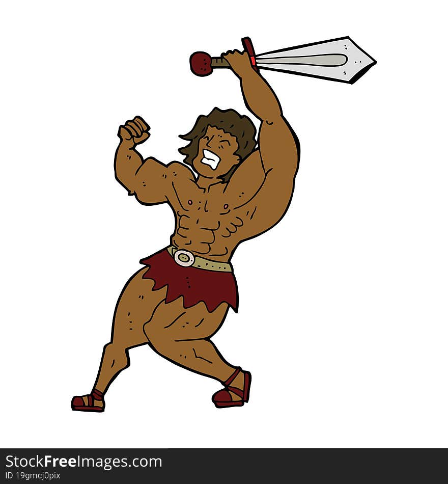 Cartoon Barbarian Hero