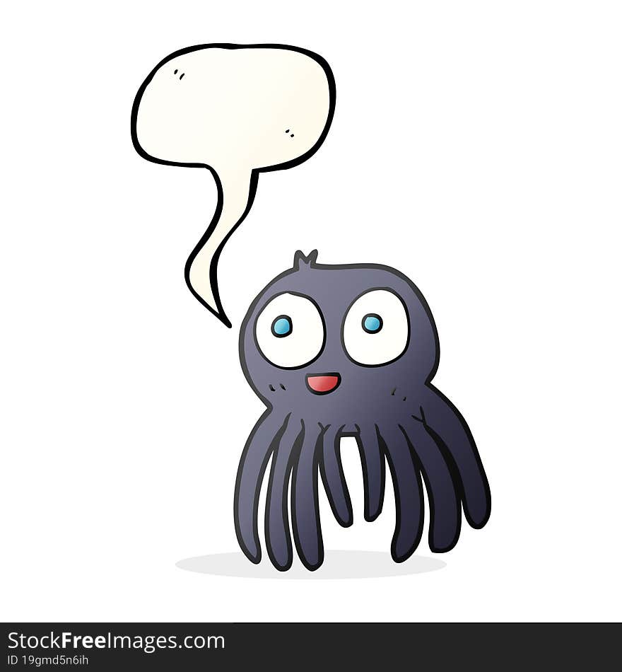 speech bubble cartoon spider