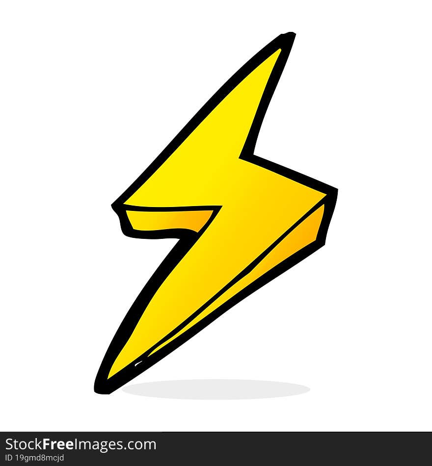 cartoon lightning bolt symbol