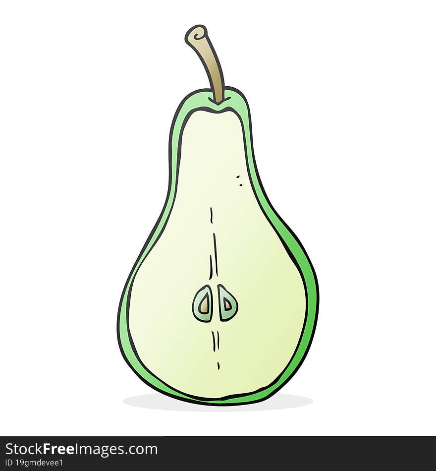 Cartoon Half Pear