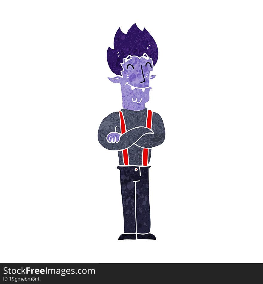 Cartoon Happy Vampire Man