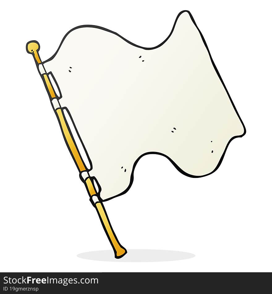 cartoon white flag