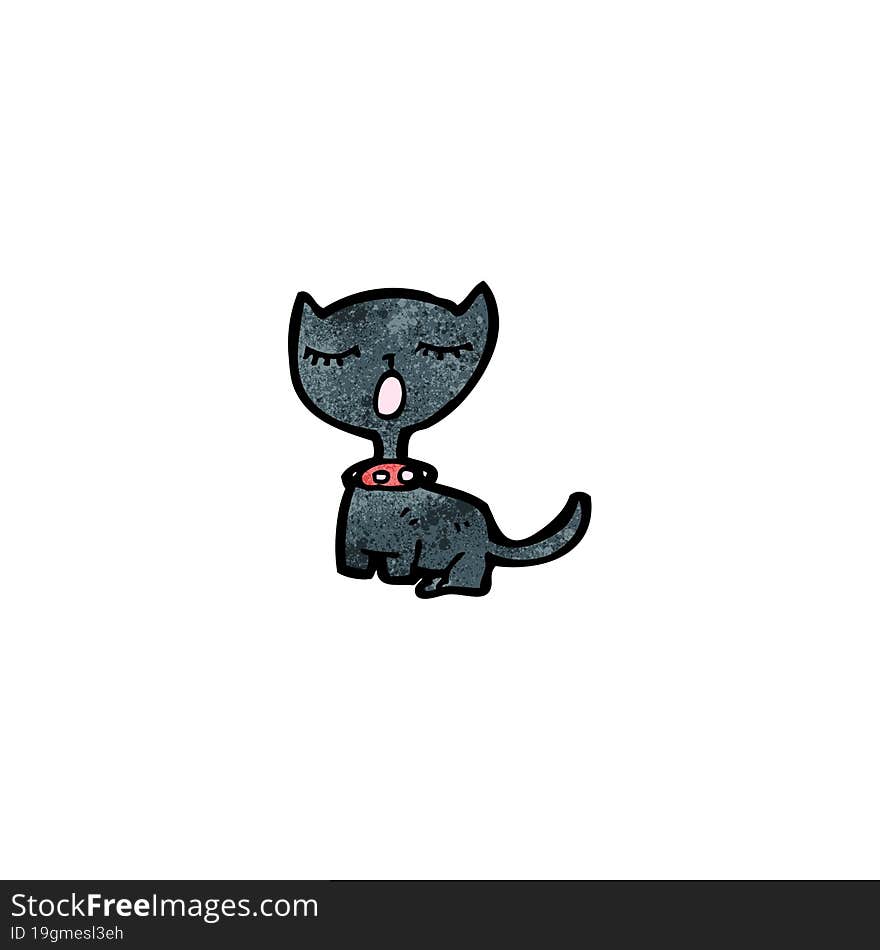 cartoon black cat