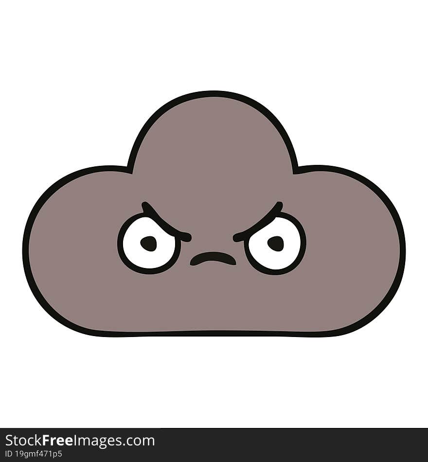 Cute Cartoon Storm Cloud