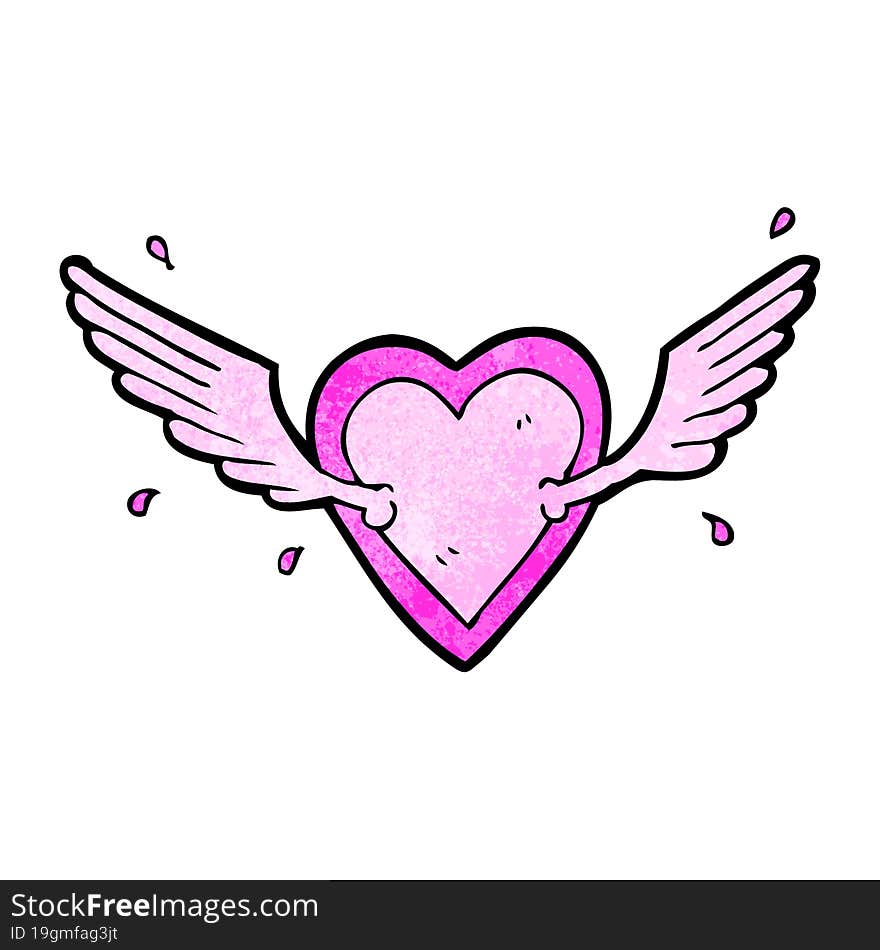 Cartoon Flying Heart