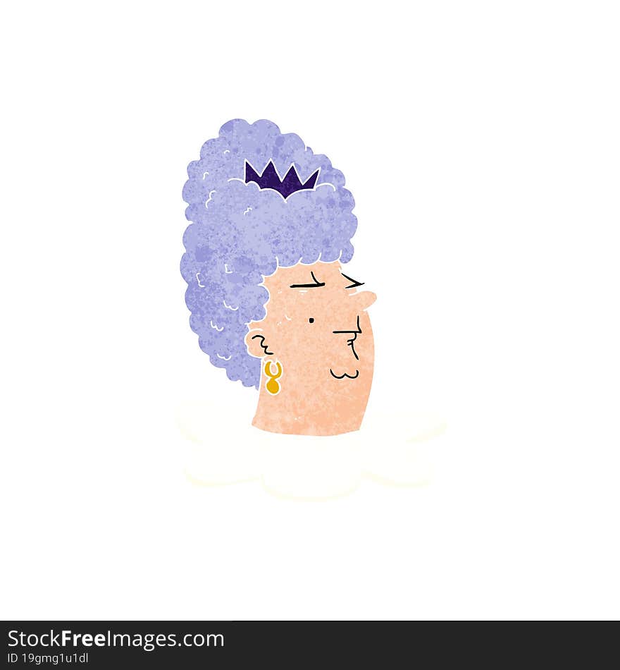 cartoon queen s head