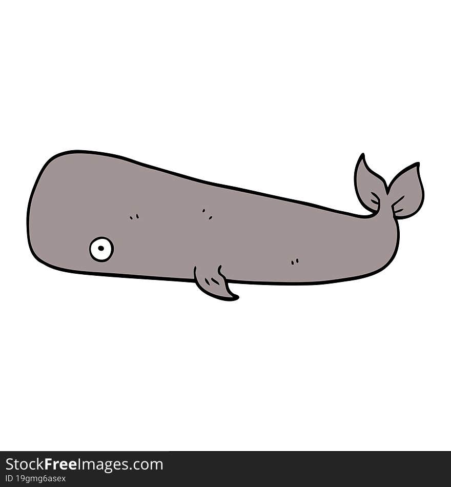 cartoon doodle whale